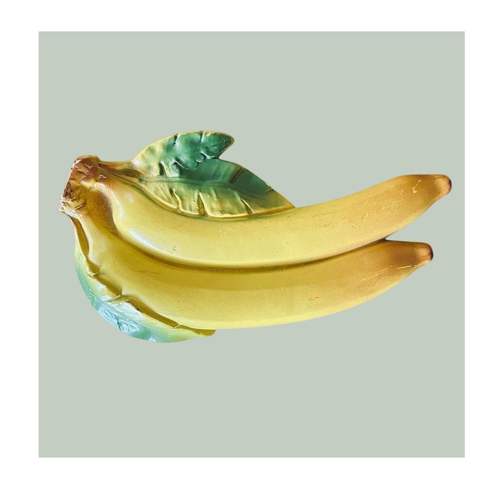 C.C.A.P Banana Wall Hanging Chalkware Kitschy MCM Grandma Farmhouse Core Vintage - Picture 2 of 6